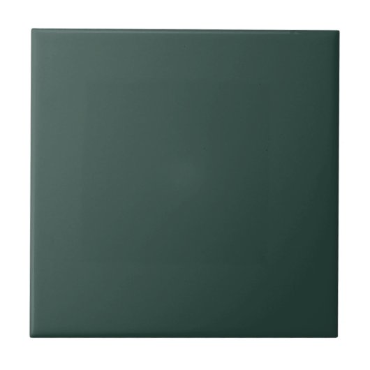 Hunter Green Solid Color Tegeltje (Voorkant)