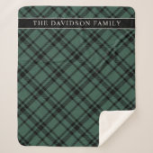 Hunter Green Tartan Plaid Nom de famille (Devant)