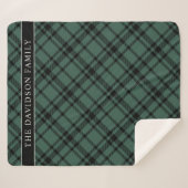 Hunter Green Tartan Plaid Nom de famille (Devant (Horizontal))