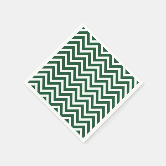 Hunter Groen en Witte Chevron Servet (Hoek)