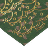 Hunter Groen Goud Kerstboom Tafelloper (Hoek)