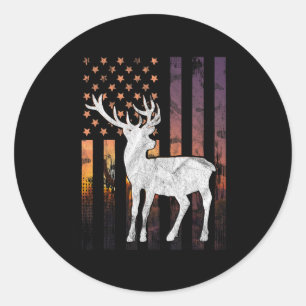 Hunter Hunting Hunt Herten Hunting Buck Elk Amerik Ronde Sticker