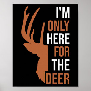 Hunter Hunting Hunt Herten Hunting Buck Elk Antler Poster