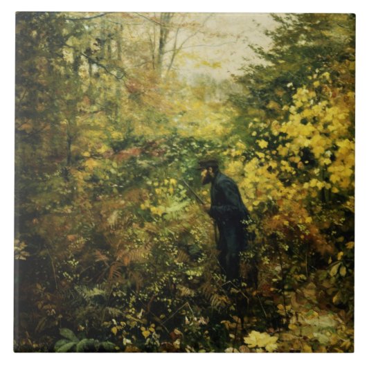 Hunter in the Forest (door H.A. Brendekilde) Tegeltje (Voorkant)