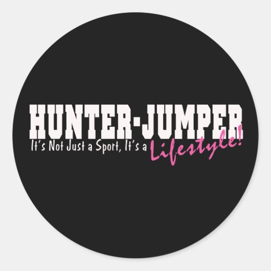 Hunter Jumper Horse Ronde Sticker (Voorkant)