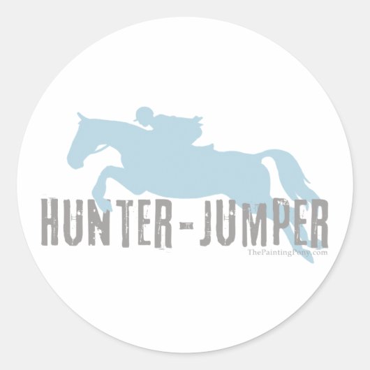 Hunter Jumper Horse Ronde Sticker (Voorkant)