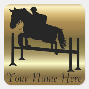 Hunter Jumper Horse Vierkante Sticker