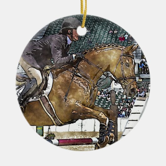 Hunter Jumper Keramisch Ornament (Voorkant)