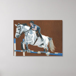Hunter/Jumper - Paarden en raderafval Canvas Afdruk