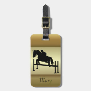 Hunter Jumper Silhouette Bagagelabel