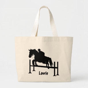 Hunter Jumper Silhouette Grote Tote Bag