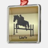 Hunter Jumper Silhouette Metalen Ornament (Links)