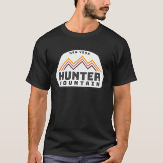 Hunter Mountain New York Vintage Retro Wandelsneeu T-shirt
