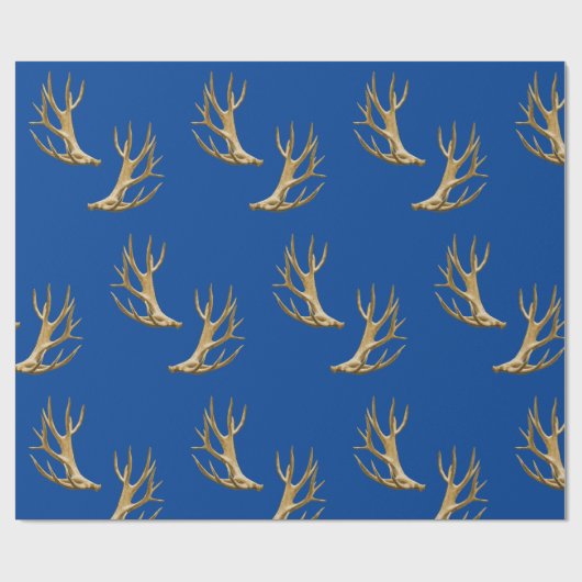Hunter Outdoorsman Antler Pattern Party Gift Wrap Cadeaupapier (Vlak)