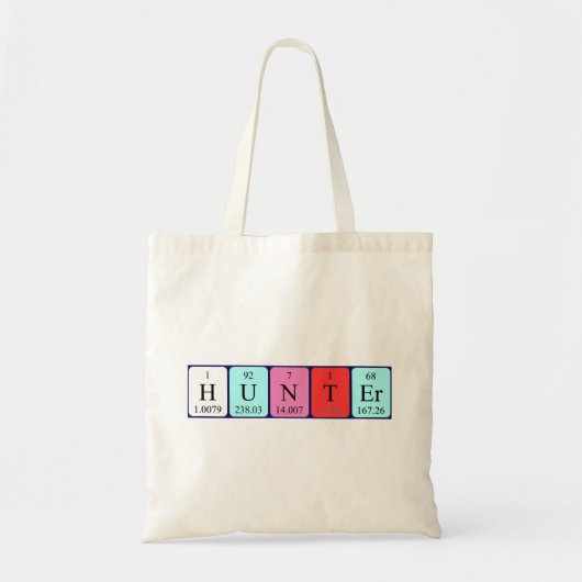 Hunter periodieke table name canvas tas (Voorkant)