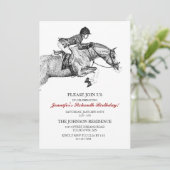 Hunter Pony Birthday Party Invitation Kaart (Staand voorkant)