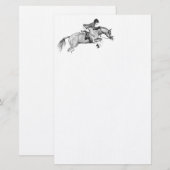 Hunter Pony Pointillism Briefpapier (Voorkant / Achterkant)