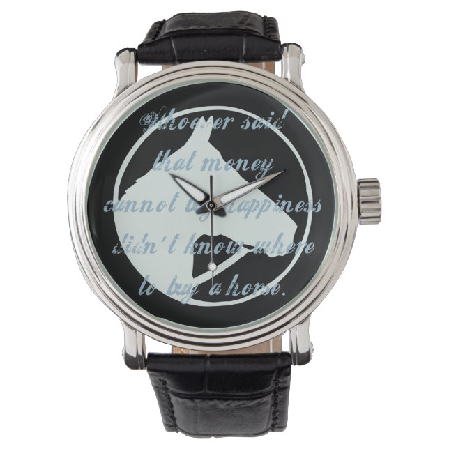 Hunter Pony Pointillism Horse Horloge (Voorkant)