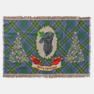 Hunter Scottie Dog Kerstmis Throw Blanket Deken