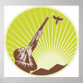 Hunter Shooting A Goose Poster (Voorkant)