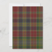 Hunter Tartan Faire-part de mariage (Dos)
