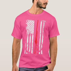 Hunter USA Pistool Amerikaanse vlag herten geweer T-shirt