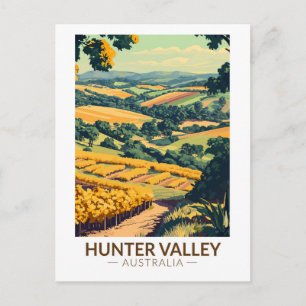 Hunter Valley Australië Illustratie Reiskunst Briefkaart