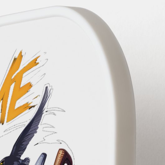 Hunter wordt gejaagd Beer jacht humoristisch Pickleball Paddle (Links Detail)