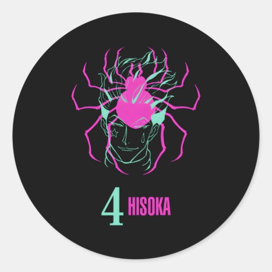 Hunter X Hunter Phantom Troupe 4 Hisoka Ronde Sticker (Voorkant)