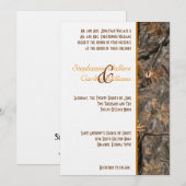 Hunter's Camo Chic Wedding Invitation Kaart (Voorkant / Achterkant)