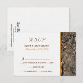 Hunter's Camo Chic Wedding RSVP-kaart RSVP Kaartje (Voorkant / Achterkant)