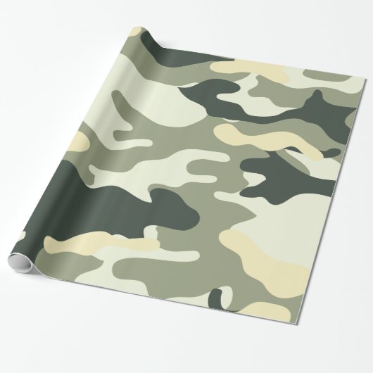 Hunters Camo of Camouflage Pattern Cadeaupapier (Uitgerold)