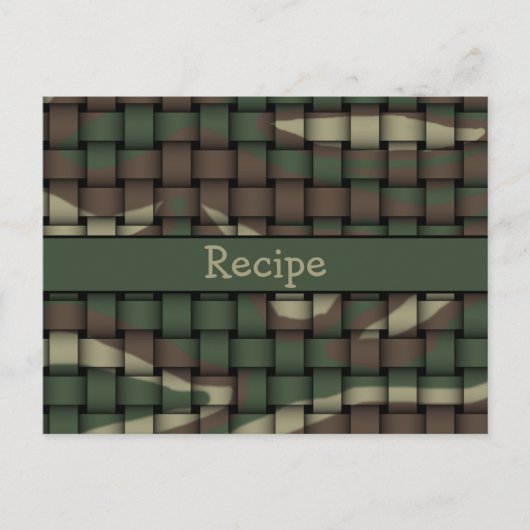 Hunter's Camouflage Recipe Briefkaart (Voorkant)