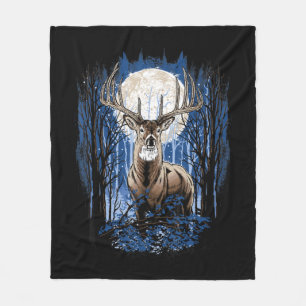 Hunters Deer Hunters Hunting Big Whitetail Buck Fleece Deken