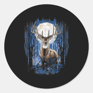 Hunters Deer Hunters Hunting Big Whitetail Buck Ronde Sticker