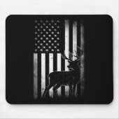 Hunters Deer US American Flag Camo Cam Muismat (Voorkant)