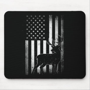 Hunters Deer US American Flag Camo Cam Muismat