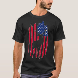 Hunters Deer USA American Flag Camo Cam T-shirt
