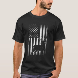 Hunters Deer USA American Flag Camo Cam T-shirt