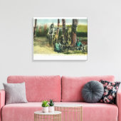 Hunters die het Day WorkLake County tonen, CA Canvas Afdruk (Insitu (Woonkamer))