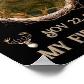 Hunter's First Deer Rustic Woodsy Milestone Poster (Hoek)