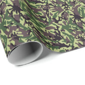 Hunters Green Camo Pattern Cadeaupapier (Rol Hoek)