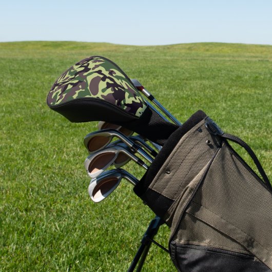 Hunters Green Camo Pattern Golfheadcover (Insitu)