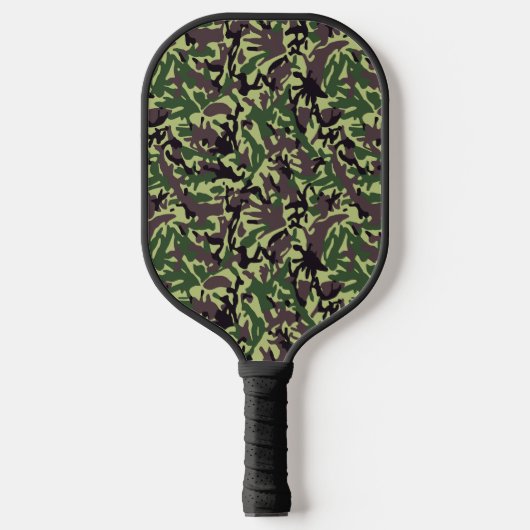 Hunters Green Camo Pattern Pickleball Paddle (Voorkant)