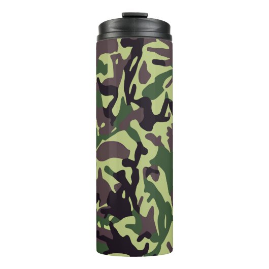 Hunters Green Camo Pattern Thermosbeker (Voorkant)