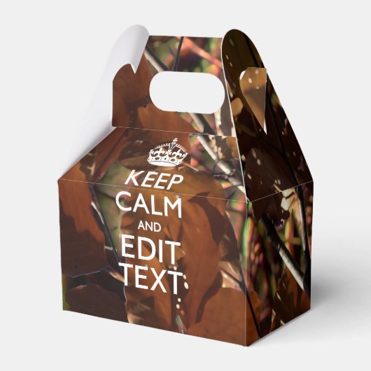 Hunters Herfst Camouflage Keep Calm Jouw tekst Bedankdoosjes (Voorkant Zijde)