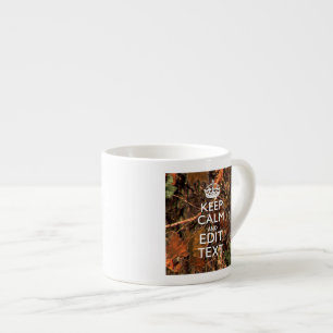 Hunters Herfst Camouflage Keep Calm Jouw tekst Espresso Kop