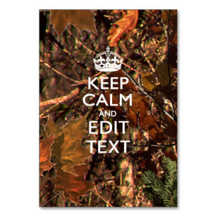 Hunters Herfst Camouflage Keep Calm Jouw tekst Kaart