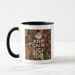 Hunters Herfst Camouflage Keep Calm Jouw tekst Mok