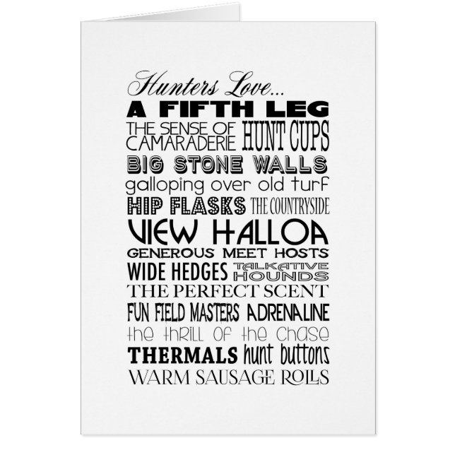 Hunters houden van... (Voorkant)